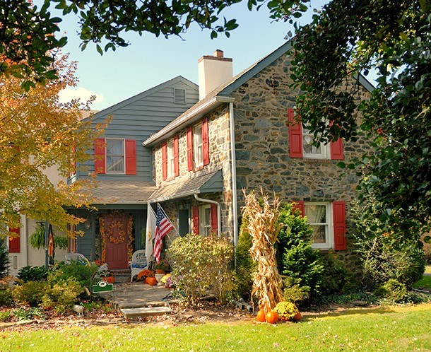 Residential home shown in rural New Jersey