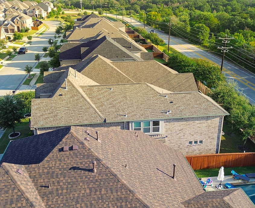roofs of neighborhood homes in Runnemede