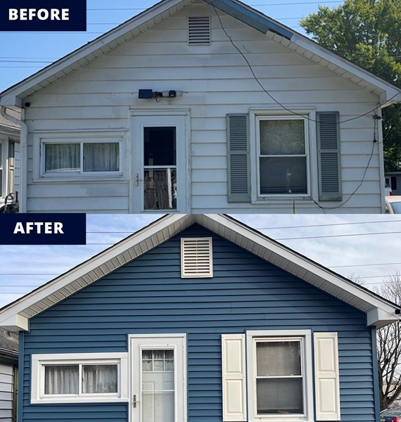 vinyl siding installed on residential home in new jersey