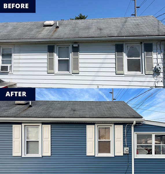 before and after of residential siding replacement in new jersey
