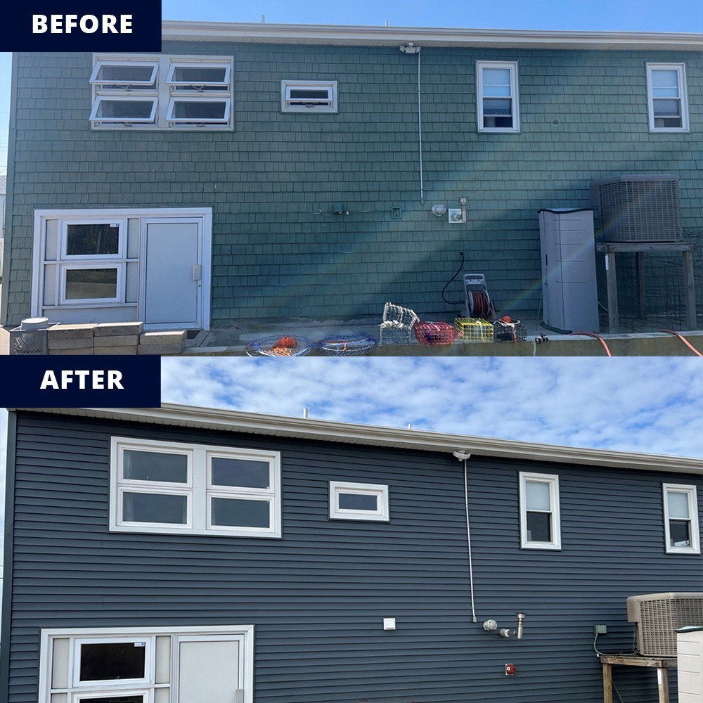 before and after of siding replacement done in new jersey