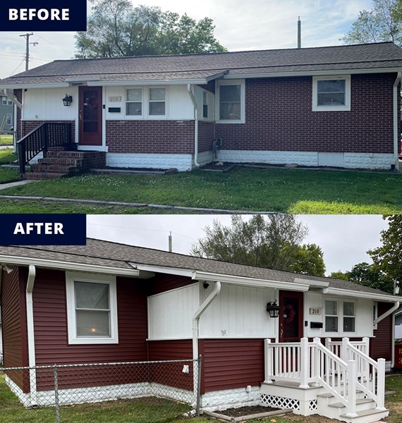 siding repair and replacement before and after