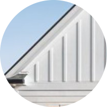 New siding shown on a house