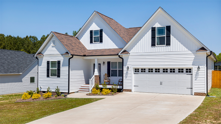 NJ house with new siding installed. 