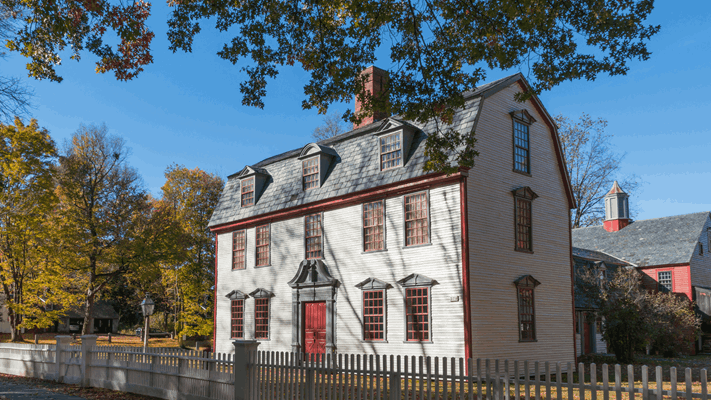 Exterior of rural home located in New Jersey