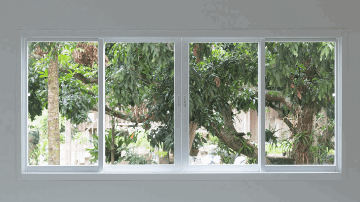 Slider window shown inside a home in New Jersey
