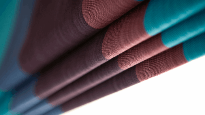 Window shade shown in a close up view