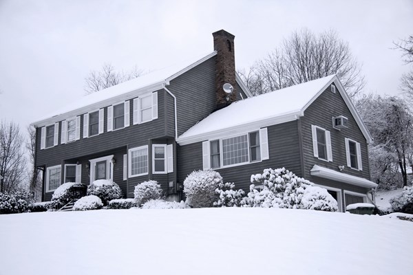 Snowy house