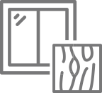 Window frame material icon