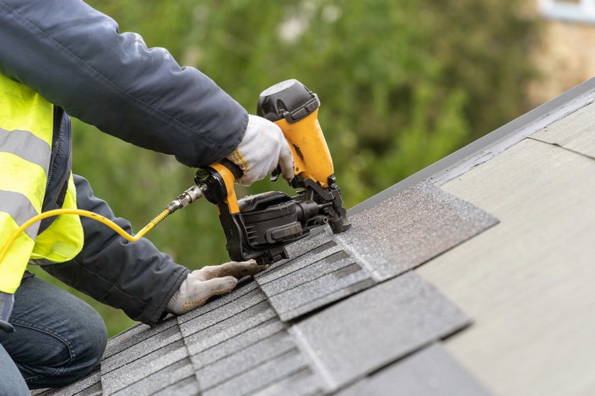 asphalt roof replacement being completed in New Jersey