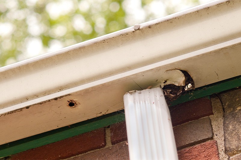home in Cherry Hill, NJ needing a gutter replacement